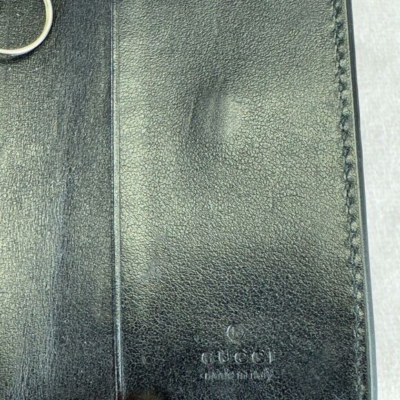 Gucci GG Embossed Leather Key Case Black - Picture 8 of 12